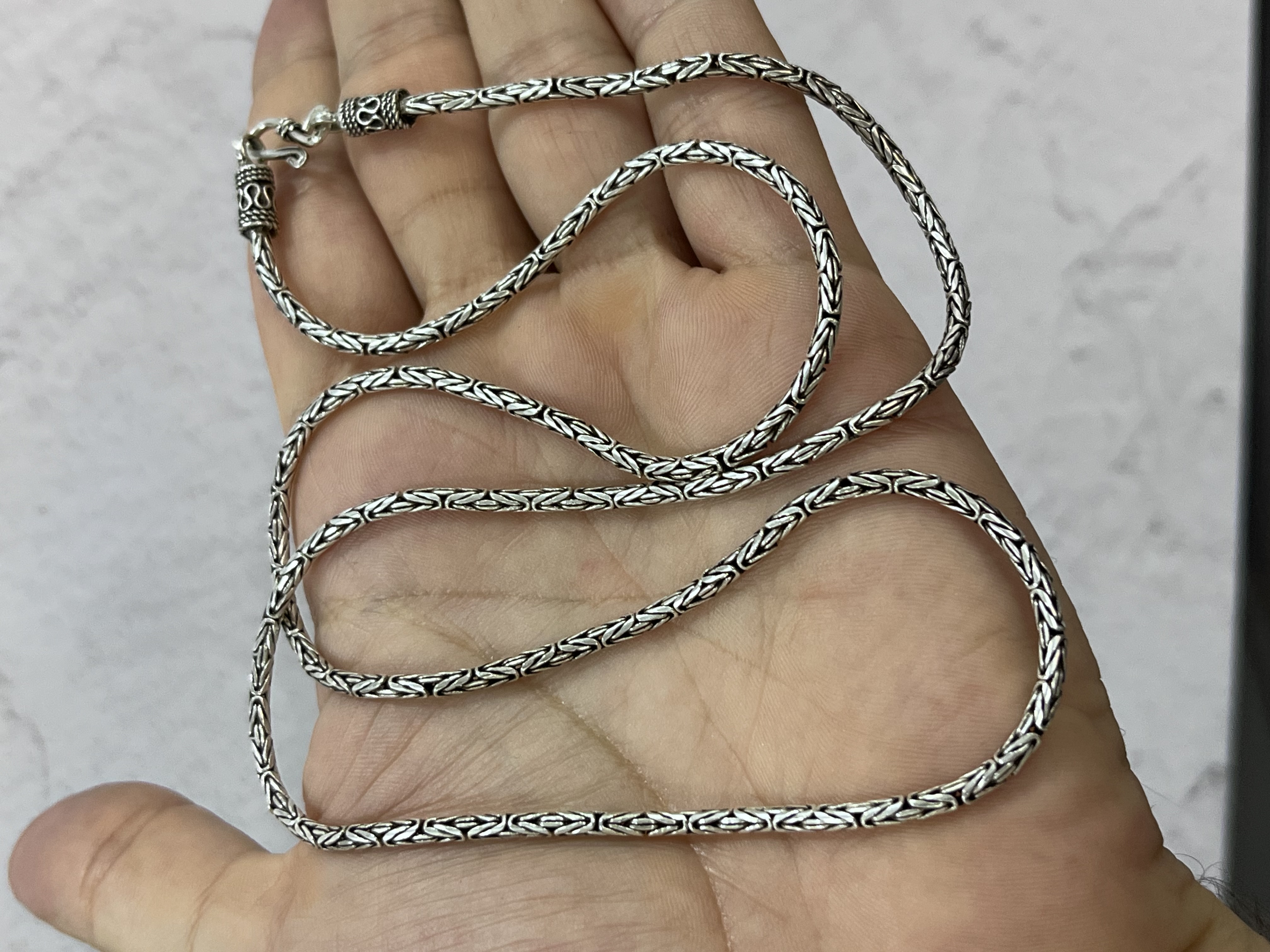 زنجیر کرال نقره تایلندی